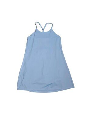 NWOT | Dusty Blue Performance Exercise Dress Built-in Shorts & Pockets Large